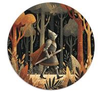 1000pcs (67.5x67.5cm) Puzzle Impossibili Cavaliere medievale che corre nella foresta Decorazione Per La Casa. Rilassamento E Intelligence Per Adulti