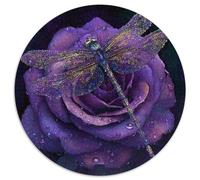 1000pcs (67.5x67.5cm) Puzzle Impossibili Dragofly Rosa viola goccia di rugiada Decorazione Per La Casa. Rilassamento E Intelligence Per Adulti