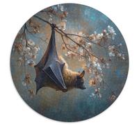 1000pcs (67.5x67.5cm) Puzzle Impossibili Fruit Bats Perched on A Light-colored Cherry Blossom Branch Decorazione Per La Casa. Rilassamento E Intelligence Per Adulti