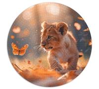 1000pcs (67.5x67.5cm) Puzzle Impossibili Leone che insegue farfalle Decorazione Per La Casa. Rilassamento E Intelligence Per Adulti