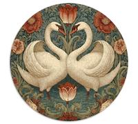 1000pcs (67.5x67.5cm) Puzzle Per Adulti Due cigni bianchi Donna Uomo Tavola Di Legno Ad Incastro Di Precisione