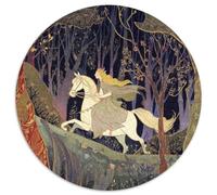 1000pcs (67.5x67.5cm) Puzzle Per Adulti Medievale Illustration Donna Uomo Tavola Di Legno Ad Incastro Di Precisione Principessa a cavallo nella foresta