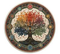 1000pcs (67.5x67.5cm) Puzzle, Puzzle Per Adolescenti Adulti Albero circolare degli elementi dei Chakra