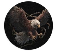1000pcs (67.5x67.5cm) Puzzle, Puzzle Per Adolescenti Adulti Tramonto arancione dorato Aquila Breaks Free from Its Chains
