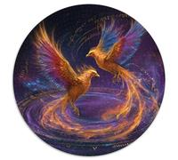 1000pcs (67.5x67.5cm) Puzzle, Puzzle Per Adolescenti Adulti Two Fenicees Fly Side by Side in A Shining Spiral of Fire And Data