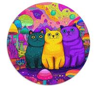 1000pcs (67.5x67.5cm) Three Cute Chubby Cartoon Gattos Jigsaw, Puzzle Fai Da Te Per Adulti E Folla Dai 14 Anni in Su