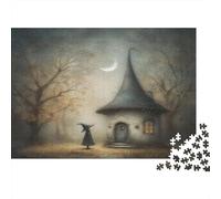 1000pcs (75x50cm) Casetta della piccola strega Jigsaw,Circondato da alberi secolari Puzzle Fai Da Te Per Adulti E Folla Dai 14 Anni in Su
