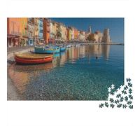 1000pcs (75x50cm) Città portuale europea Jigsaw,Acqua azzurra e limpida Puzzle Fai Da Te Per Adulti E Folla Dai 14 Anni in Su