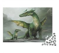1000pcs (75x50cm) Green Drago Jigsaw,Versioni Piccole e Grandi Puzzle Fai Da Te Per Adulti E Folla Dai 14 Anni in Su