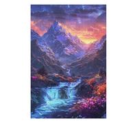 1000pcs(75x50cm) Puzzle Enchanted Mountain Valley Sunset Puzzle Per Adulti Giochi Rilassanti Taglio Di Precisione Regali Unici Per Compleanno E Natale 1000pcs(75x50cm)