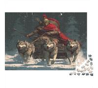 1000pcs (75x50cm) Puzzle Impossibili Canes Pulling Sleds Cavalleria medievale Decorazione Per La Casa. Rilassamento E Intelligence Per Adulti