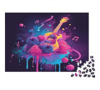 1000pcs (75x50cm) Puzzle Impossibili Con colori al neon ed elementi di note musicali Decorazione Per La Casa. Rilassamento E Intelligence Per Adulti
