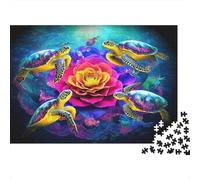 1000pcs (75x50cm) Puzzle Impossibili Geometria sacra Fiore della vita Tartaruga Decorazione Per La Casa. Rilassamento E Intelligence Per Adulti