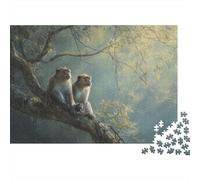 1000pcs (75x50cm) Puzzle Impossibili Macaco seduto su un albero nella foresta pluviale Decorazione Per La Casa. Rilassamento E Intelligence Per Adulti