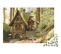 1000pcs (75x50cm) Puzzle Impossibili Nero Forestaa Piccola Casa delle Fiabe Decorazione Per La Casa. Rilassamento E Intelligence Per Adulti