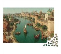 1000pcs (75x50cm) Puzzle Impossibili Panorama of The Medioevo Old Russo City Decorazione Per La Casa. Rilassamento E Intelligence Per Adulti