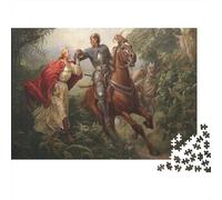 1000pcs (75x50cm) Puzzle Impossibili Salva la principessa Cavalleria Medioevoe Decorazione Per La Casa. Rilassamento E Intelligence Per Adulti