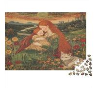 1000pcs (75x50cm) Puzzle Impossibili Secret Garden Silver Wolf Lungo-haired Woman Holding A Baby Decorazione Per La Casa. Rilassamento E Intelligence Per Adulti