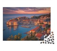 1000pcs (75x50cm) Puzzle Impossibili The Old Town with Red Roofs And The Harbor Decorazione Per La Casa. Rilassamento E Intelligence Per Adulti