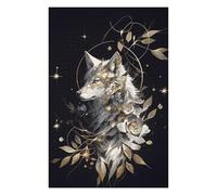 1000pcs(75x50cm) Puzzle Kintsugi Art White Wolf Puzzle Per Adulti Gioco Pratico Corsa Di Velocità Regali Unici Per Compleanno E Natale 1000pcs(75x50cm)