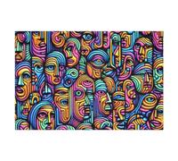 1000pcs(75x50cm) Puzzle Per Adolescenti Abstract Faces Pattern Puzzle Per Adulti Giocattoli Fai Da Te Sfida Difficile Regali Unici Per Compleanno E Natale 1000pcs(75x50cm)