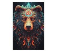 1000pcs(75x50cm) Puzzle Per Adolescenti Colorful Mystical Bear Artwork Puzzle Per Adolescenti Giocattolo Decorazione Da Parete Regali Per Donne Sfida Educativa 1000pcs(75x50cm)