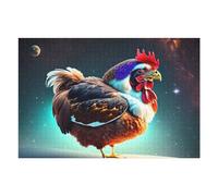 1000pcs(75x50cm) Puzzle Per Adolescenti Cosmic Chicken in Space-1 Puzzle Per Adulti, Gioco Rompicapo, Ma Divertente E Spiritoso, Regali Per Amici E Familiari 1000pcs(75x50cm)