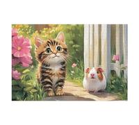 1000pcs(75x50cm) Puzzle Per Adolescenti Cute Kitten And Guinea Pig Friends Puzzle Per Adolescenti: Giocattoli Antistress, Un'opera D'arte, Attività Divertenti Da Fare A Casa 1000pcs(75x50cm)