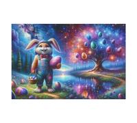 1000pcs(75x50cm) Puzzle Per Adolescenti Easter Bunny with Eggs Fantasy Scene Puzzle Per Adolescenti: Giocattoli Antistress, Un'opera D'arte, Attività Divertenti Da Fare A Casa 1000pcs(75x50cm)