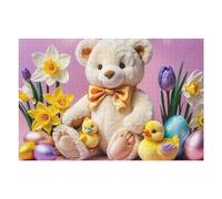 1000pcs(75x50cm) Puzzle Per Adolescenti Easter Teddy Bear with Ducklings Puzzle Per Adulti Gioco Pratico Assemblaggio Di Modelli Regali Unici Per Compleanni E Occasioni Speciali 1000pcs(75x50cm)