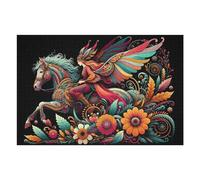 1000pcs(75x50cm) Puzzle Per Adolescenti Fantasy Horse Rider Artwork Puzzle Giocattolo Decorazione Da Parete Analisi E Logica Divertimento Attività A Casa, 1000pcs(75x50cm)