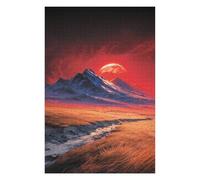 1000pcs(75x50cm) Puzzle Per Adolescenti Fiery Sunset Over Snow-Capped Mountains Puzzle Per Adulti Gioco Rompicapo Ma Divertente E Umoristico Per Compleanno, Natale 1000pcs(75x50cm)