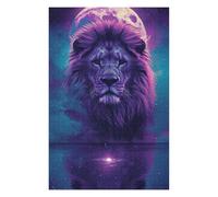 1000pcs(75x50cm) Puzzle Per Adolescenti Puzzle Lion Moon Reflection Art Print Puzzle Per Adulti Giochi Rilassanti Taglio Di Precisione Regali Di Compleanno E Unici 1000pcs(75x50cm)