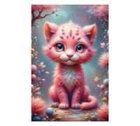 1000pcs(75x50cm) Puzzle Per Adolescenti Puzzle Magical Pink Kitten Fantasy Puzzle Per Adulti Giochi Rilassanti Taglio Di Precisione Interazione Genitore-figlio 1000pcs(75x50cm)