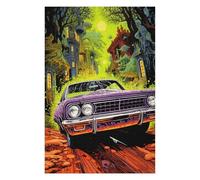 1000pcs(75x50cm) Puzzle Per Adolescenti Puzzle Spooky Car in Haunted Forest Puzzle Per Adulti Giochi Rilassanti Migliora La Memoria Regali Unici Per Compleanni E Regali 1000pcs(75x50cm)