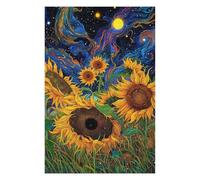 1000pcs(75x50cm) Puzzle Per Adolescenti Puzzle Starry Night Sunflowers Puzzle Per Adulti Giochi Rilassanti Taglio Di Precisione Regali Di Compleanno E Unici 1000pcs(75x50cm)