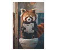 1000pcs(75x50cm) Puzzle Per Adolescenti Red Panda Reading Newspaper Puzzle Per Adulti Giochi Per Famiglie Gara Di Velocità Delle Mani Attività Divertenti A Casa 1000pcs(75x50cm)