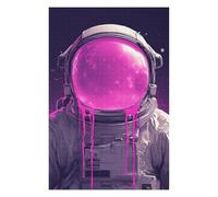 1000pcs(75x50cm) Puzzle Per Adolescenti Space Astronaut with Pink Nebula Helmet Puzzle Per Adulti Giochi Per Famiglie Analisi E Logica Giochi Stimolanti Regali 1000pcs(75x50cm)