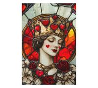 1000pcs(75x50cm) Puzzle Per Adolescenti Stained Glass Queen Panel Puzzle Per Adolescenti Giochi Rilassanti Decorazione Perfetta Regali Antistress 1000pcs(75x50cm)