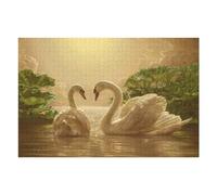 1000pcs(75x50cm) Puzzle Per Adolescenti Swans on The Lake Wallpaper Puzzle Per Adolescenti: Giocattoli Antistress, Un'opera D'arte, Attività Divertenti Da Fare A Casa 1000pcs(75x50cm)