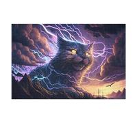 1000pcs(75x50cm) Puzzle Per Adolescenti Thundering Cat Storms Puzzle Per Adulti Giochi Divertenti Vacanza A Casa Passatempo Sfida Da Completare 1000pcs(75x50cm)