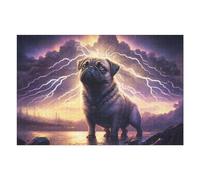 1000pcs(75x50cm) Puzzle Per Adolescenti Thundering Pug Power Puzzle Per Adolescenti Gioco Rompicapo Regalo Di Compleanno Attività Divertenti A Casa 1000pcs(75x50cm)