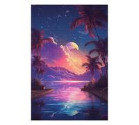 1000pcs(75x50cm) Puzzle Per Adolescenti Tropical Night Pool Scene Puzzle Per Adolescenti Giocattolo Decorazione Da Parete Regali Per Donne Sfida Educativa 1000pcs(75x50cm)