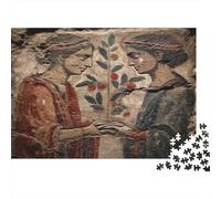 1000pcs (75x50cm) Puzzle Per Adulti Affresco di Pompei Donna Uomo Tavola Di Legno Ad Incastro Di Precisione