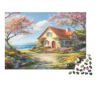 1000pcs (75x50cm) Puzzle Per Adulti Casa idilliaca Donna Uomo Tavola Di Legno Ad Incastro Di Precisione Fiori Alberi And Vegetable Giardino