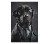 1000pcs(75x50cm) Puzzle Per Adulti E Adolescenti Black Labrador Mafia Boss Puzzle Per Adulti Gioco Per Famiglie Regalo Di Compleanno Difficile E Sfida 1000pcs(75x50cm)