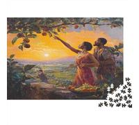 1000pcs (75x50cm) Puzzle Per Adulti Eva, Adamo e il giardino dell'Eden Donna Uomo Tavola Di Legno Ad Incastro Di Precisione