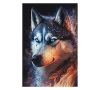 1000pcs(75x50cm) Puzzle Per Adulti Galactic Wolf with Fiery Mane Puzzle Per Adolescenti Giochi Rilassanti Vacanze in Casa Regali Per Passare Il Tempo Per Amici E Familiari 1000pcs(75x50cm)