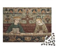 1000pcs (75x50cm) Puzzle Per Adulti Illustrazioni di manoscritti medievali Donna Uomo Tavola Di Legno Ad Incastro Di Precisione
