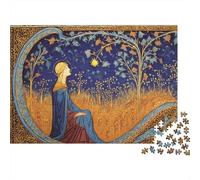 1000pcs (75x50cm) Puzzle Per Adulti Libro da colorare medievale Donna Uomo Tavola Di Legno Ad Incastro Di Precisione